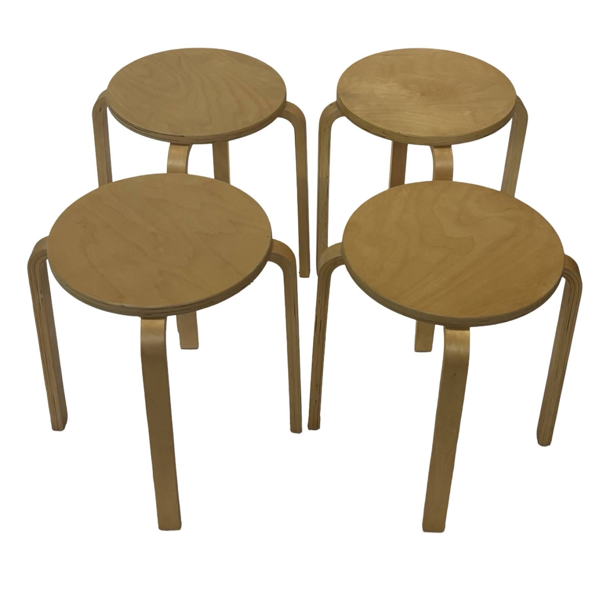 Set of 4 Ikea Frosta stools- vintage stools in Aalto for Artek style