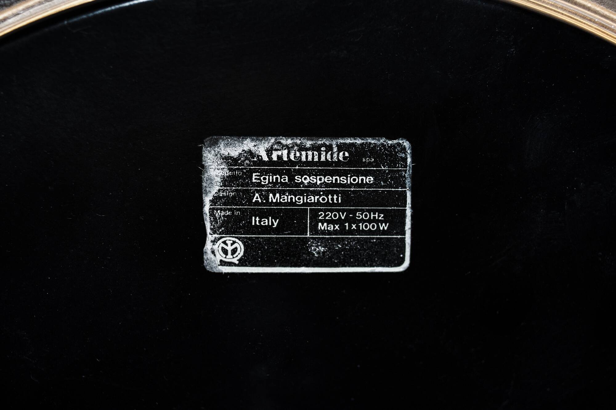 Egina Hanging Lamp by Angelo Mangiarotti for Artemide, 1979