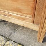 Parisian cabinet glazed raw wood