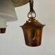 Art Deco ceiling light in copper and glass, 1940s, Germany
