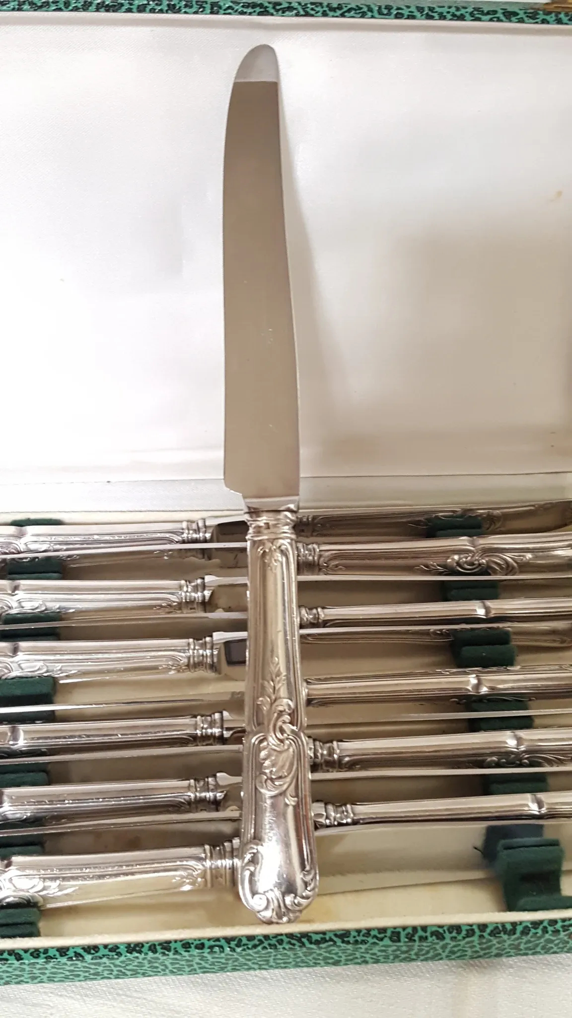 Table knives Émile Bergeron Silver-plated Rococo Style Louis XV