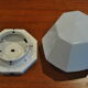 Vintage opaline and porcelain ceiling lamp