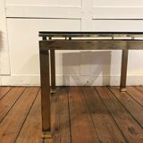 Table basse métal doré 1970