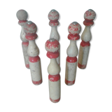 Set of six vintage wooden bowls