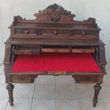 Louis XIII cylinder desk in oak, 19th century