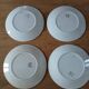 4 assiettes plates anciennes en terre de fer