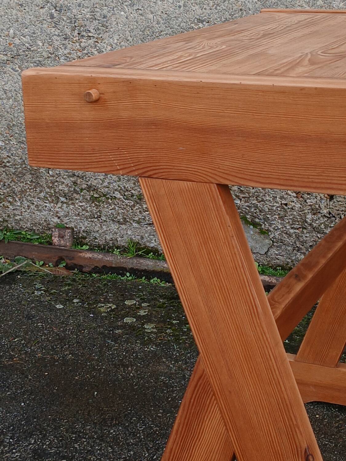 Solid pine desk, 1960s