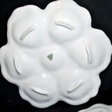 3 Limoges porcelain oyster plates
