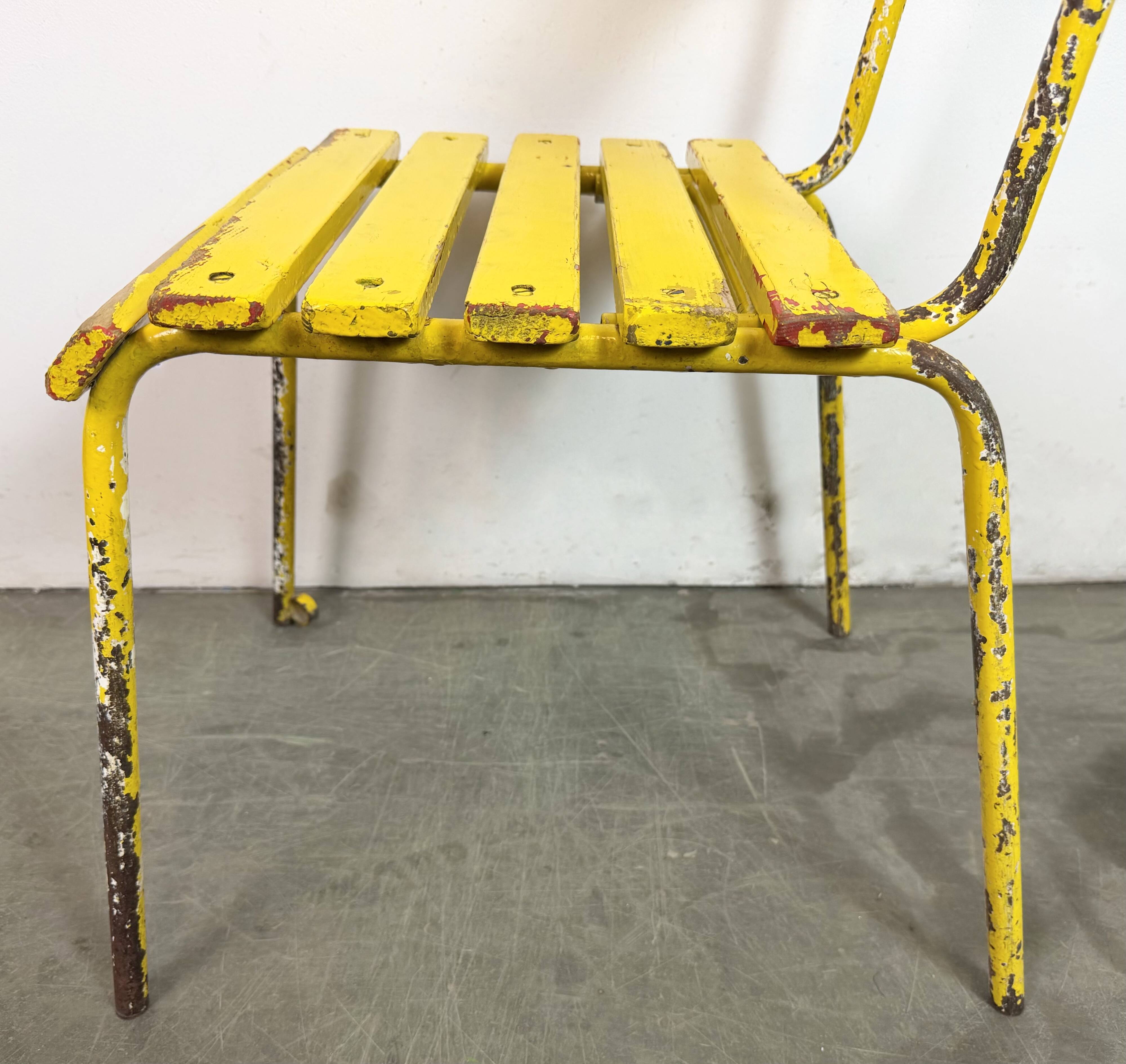 Vintage Yellow Industrial Chair, 1960s