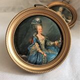 Pair of frame medallion Marie-Antoinette