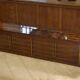 Minimalist enfilade in ebony and sycamore 1960s