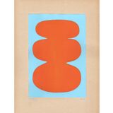 Collection of 9 abstract collages on paper - signed eawy