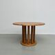 Circular pine dining table by Rainer Daumiller, 70s