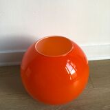 Seventies orange opal globe pendant lamp