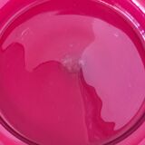 round centerpiece in engraved red glass