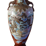 Pairs of satsuma baluster vases signed 19th Meiji period 1868-1912