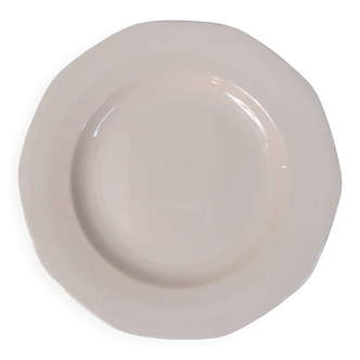 assiette de présentation Digoin rose poudré