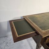 Bureau plat double face en acajou, style Louis XVI – XIXᵉ siècle