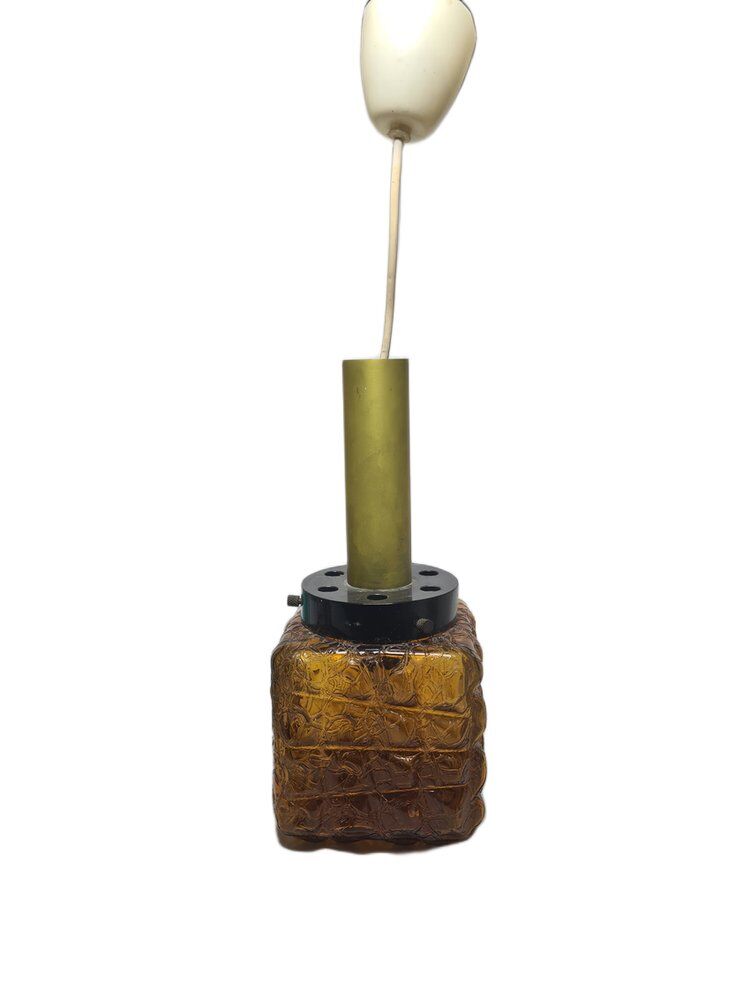 Lampe suspendue en verre figuratif vintage, Pologne, années 1970