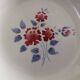 Set of 2 soup plates, Henri model, blue and red flowers Lunéville