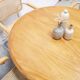Table à manger ronde extensible vintage en bois
