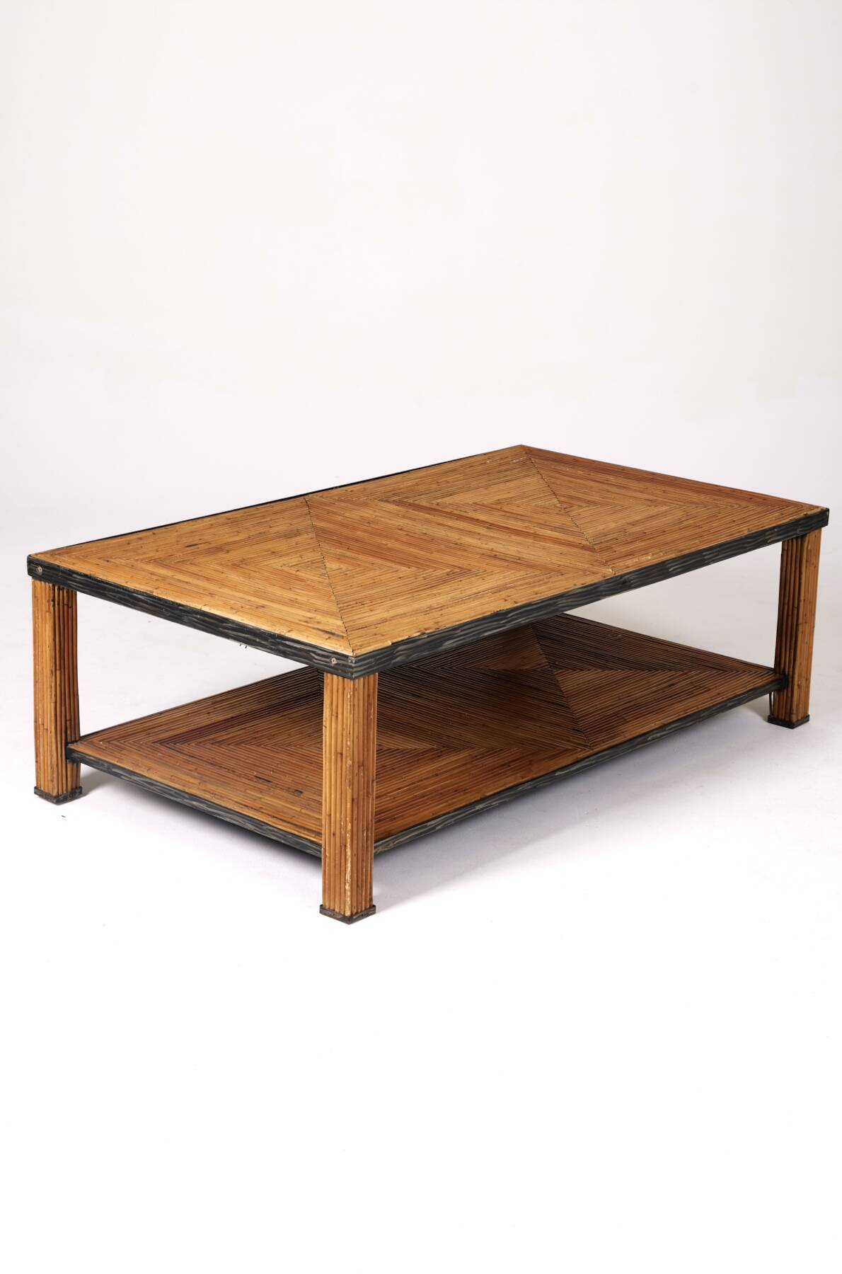 Rattan and bamboo coffee table years, 1970s