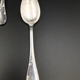 Set of 10 old silver spoons