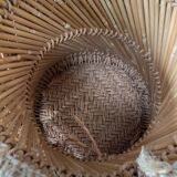 Vintage 70'S rattan and rope stools