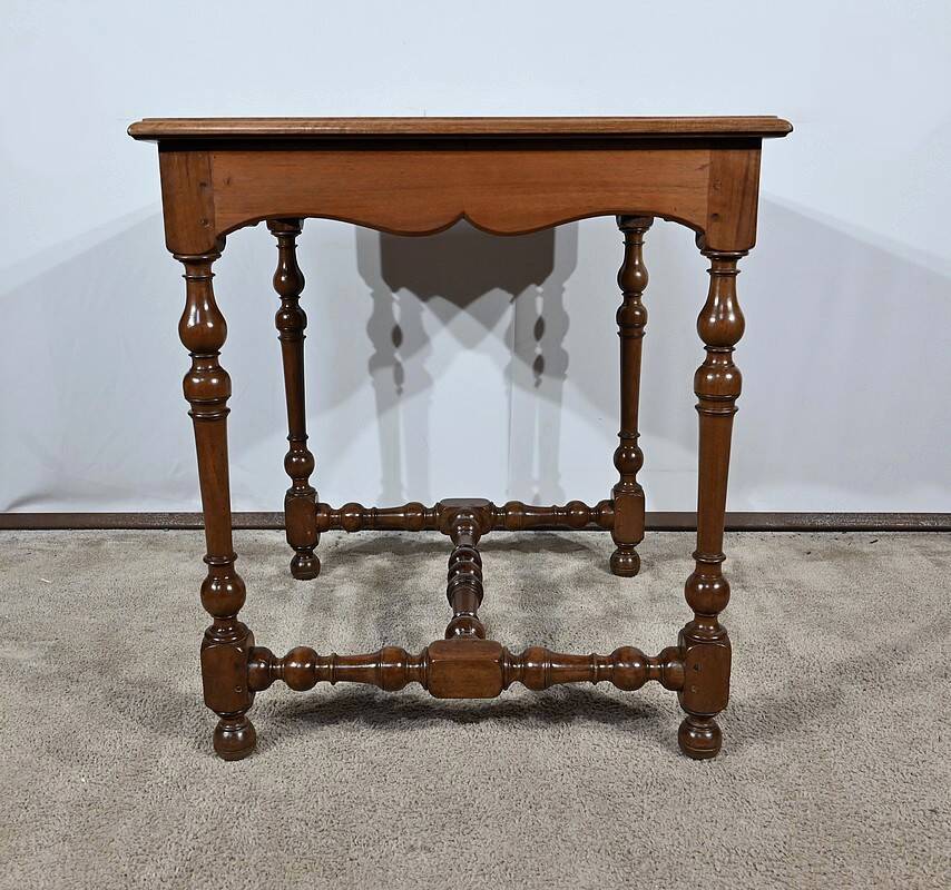 Small Solid Walnut Table, Louis XIII / Louis XIV style – Early 19th century