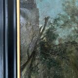 HST painting (19th/20th century) Children fishing in the undergrowth