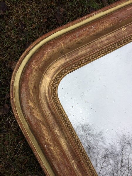 Large Louis Philippe golden mirror