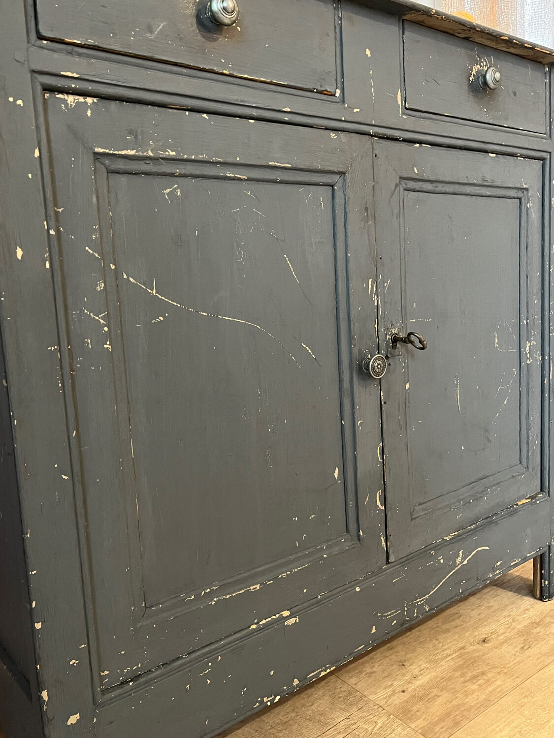 Slate blue Parisian buffet