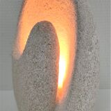 Lamp stone carved design 70s