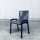 Postmodern Leather Dining Chairs, Italy, 1980s, Set of 4