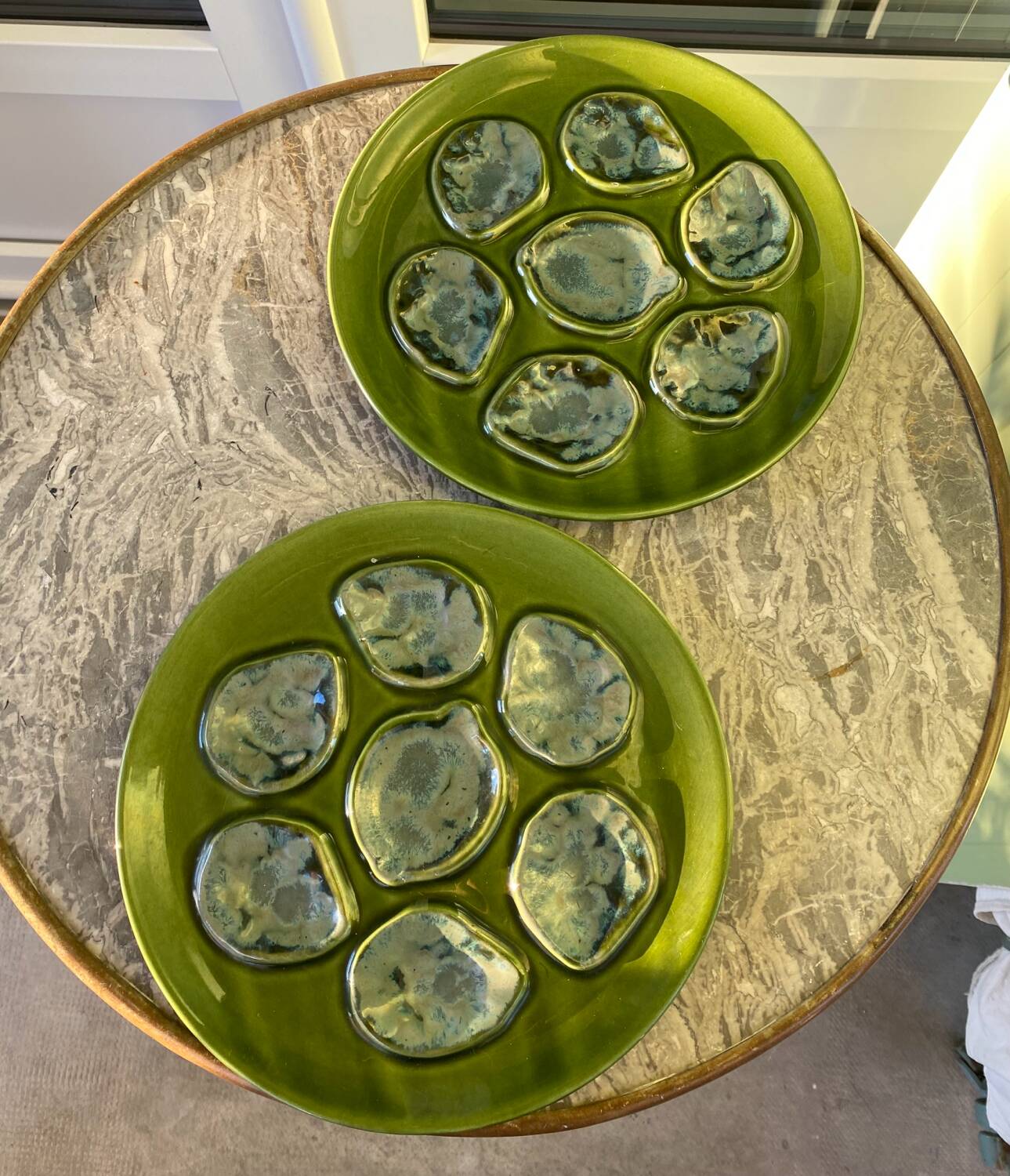 Vintage 50s oyster plates