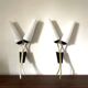 Paire de grandes appliques doubles Arlus,