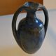 Iridescent Pierrefonds stoneware amphora vase, Art Deco, 1930, signed