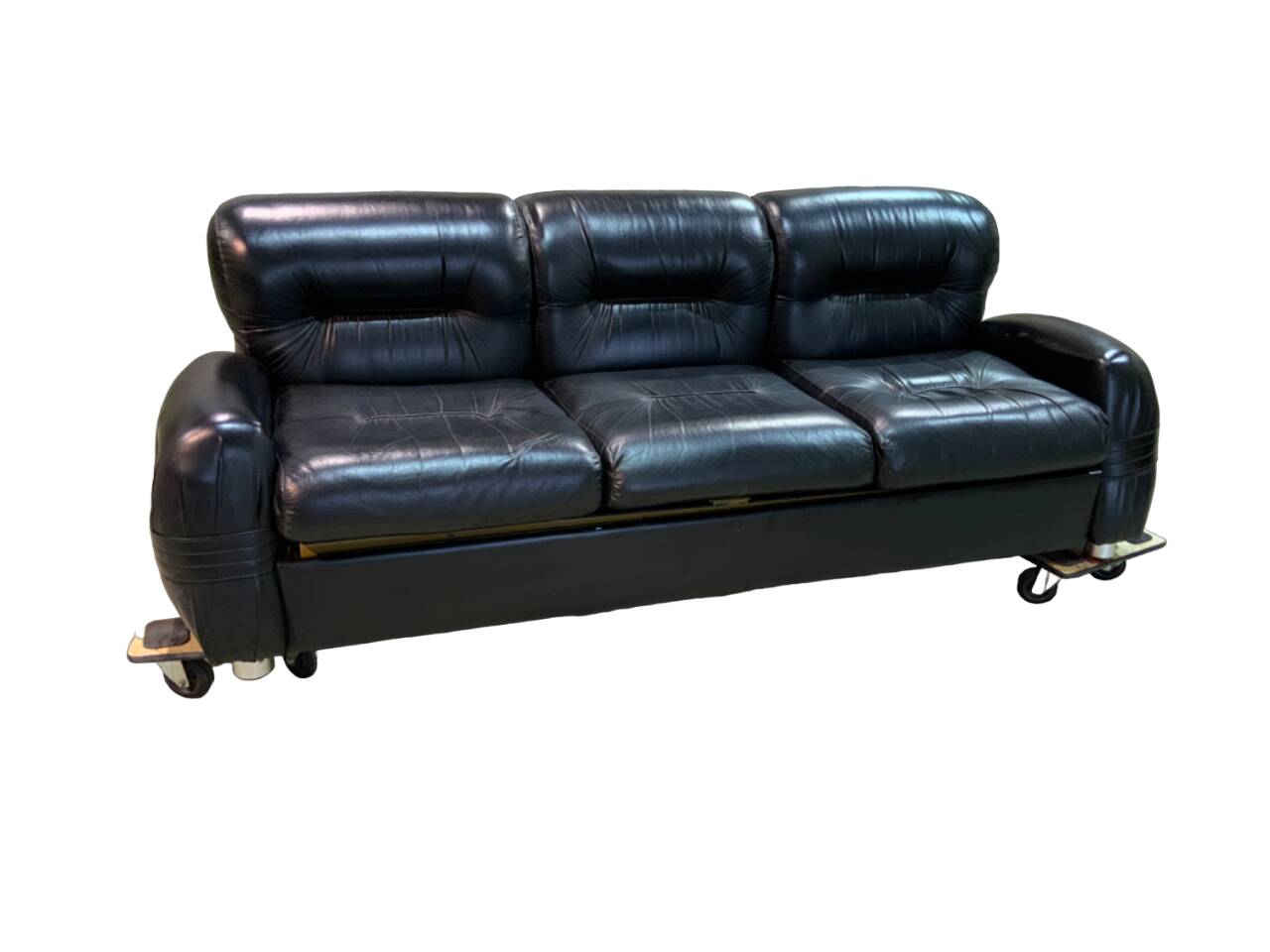 3 Room Living Room, Italy 1970/80 Black “adriano Piazessi”