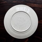 Onnaing ironstone dessert plate "Fleurs Jetées" brown