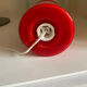Lamp cylinder tube in vintage red glass