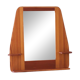 Wall mirror with a solid pine frame, integrated shelf.