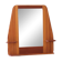Wall mirror with a solid pine frame, integrated shelf.