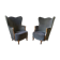 Paire de fauteuils Bergère tonneau sculpturale