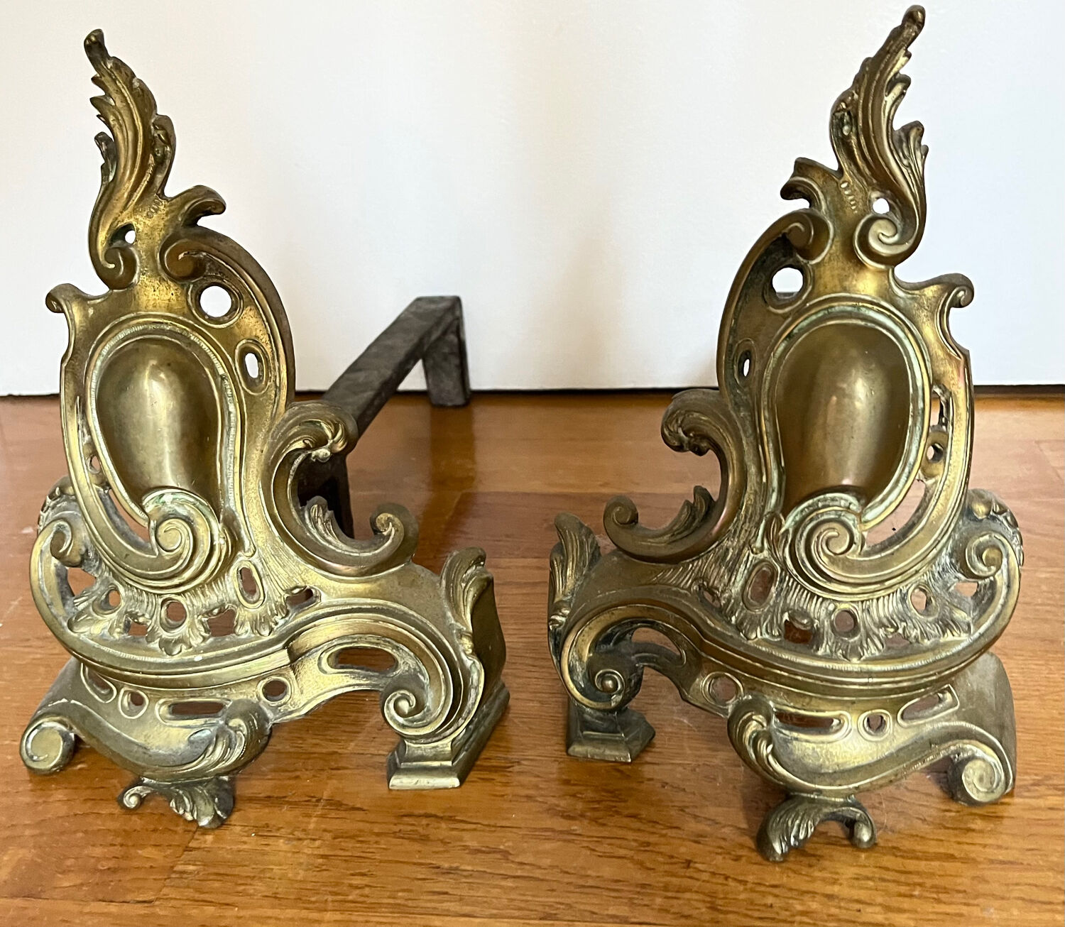 Pair of old andirons