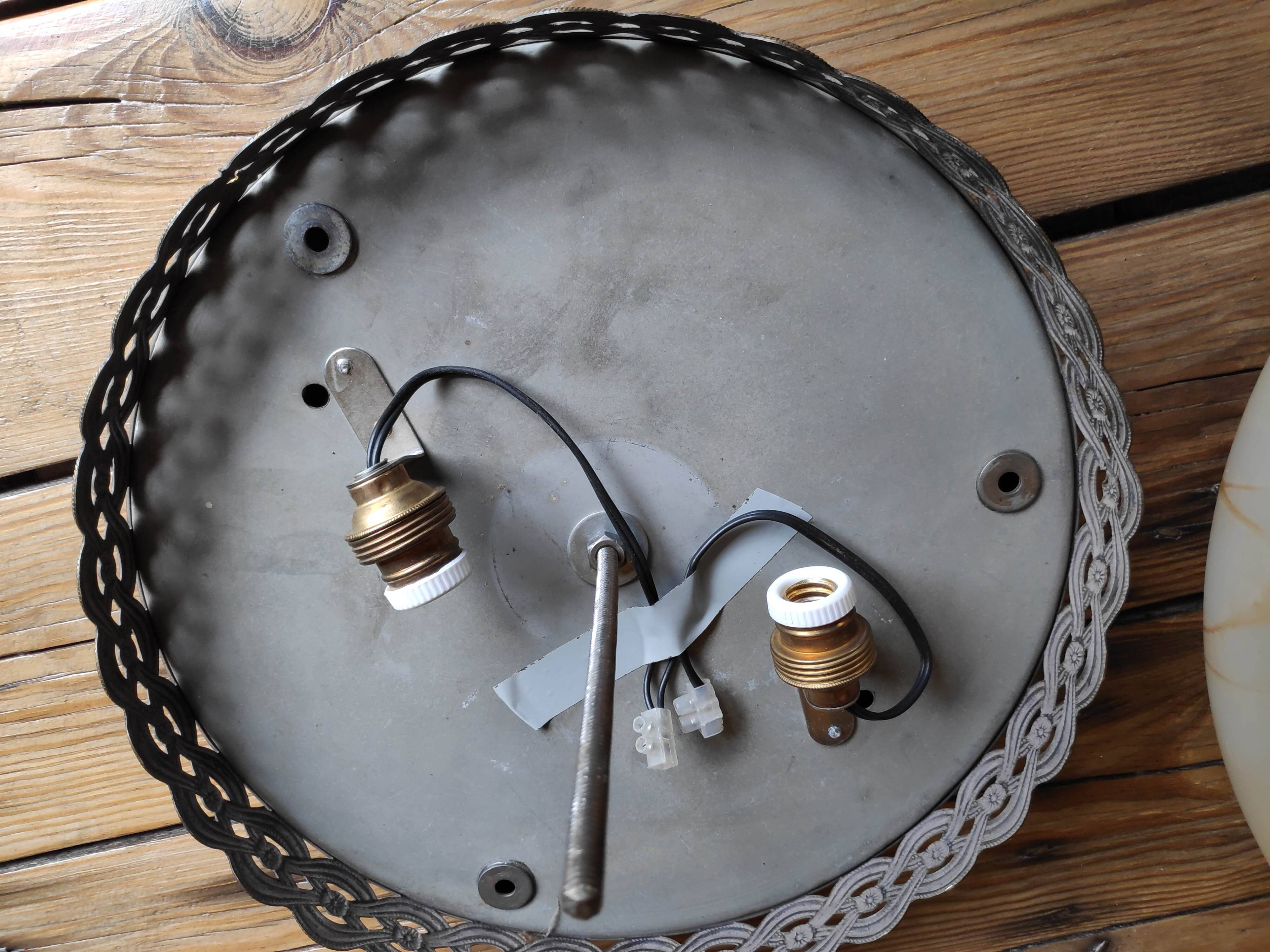 2-light marble effect ceiling light