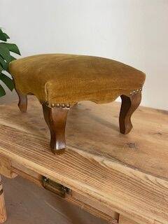 Antique upholstery bench footrest