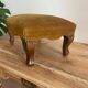 Antique upholstery bench footrest