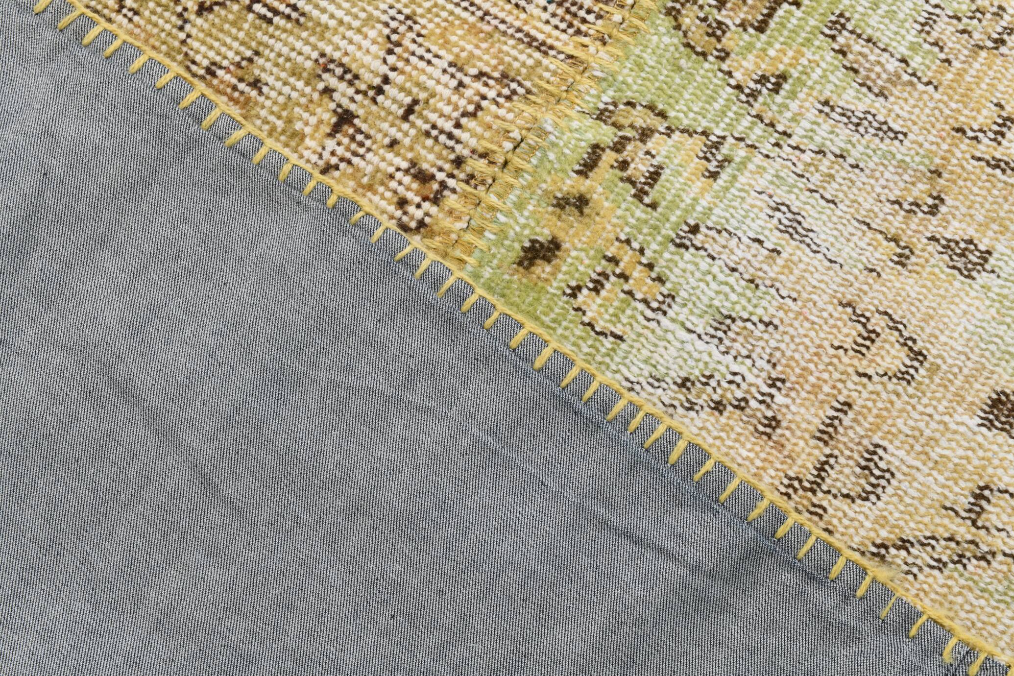 Yellow Mustard Large Vintage Rug, 204x306Cm