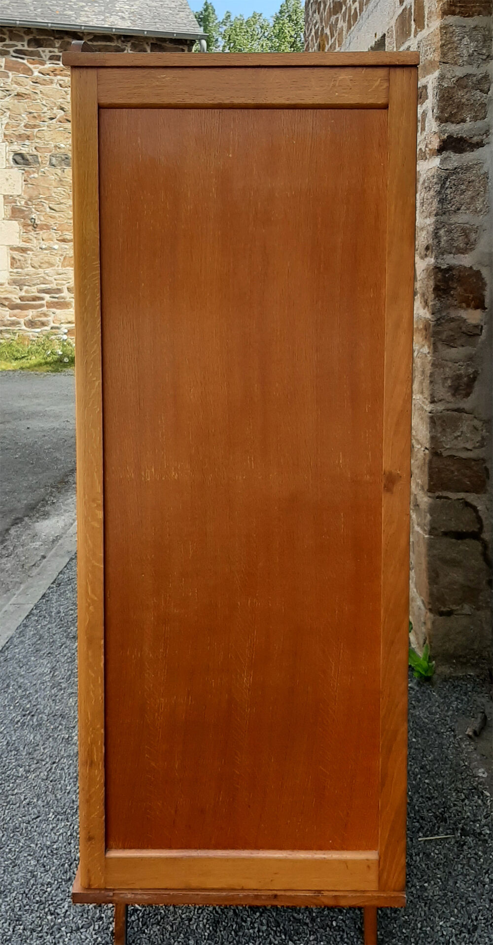 Wardrobe, wood, sliding doors, vintage, 60s