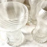 Lot de 5 verres vintage Rosenthal « Twist » Studio Line, Allemagne, années 1970
